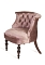 Деревянное кресло Бархат розовое с темными ножками