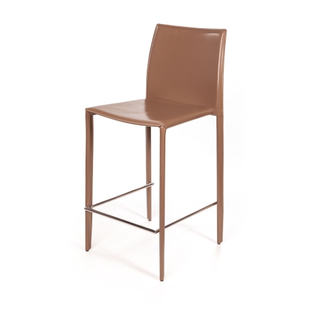 Стул полубарный Rolf кожа капучино