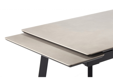 Керамический стол Норман 120(180)х80 carmen light grey, черный