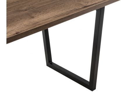 Стол деревянный Эльпатия 150 дуб велингтон, черный матовый