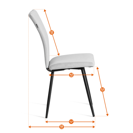 Стул обеденный Monte Carlo бежевый велюр