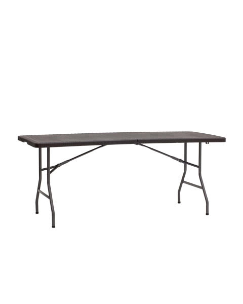 Стол складной чемодан пластиковый Кейт 180 коричневый Стол складной чемодан пластиковый Кейт 180 коричневый