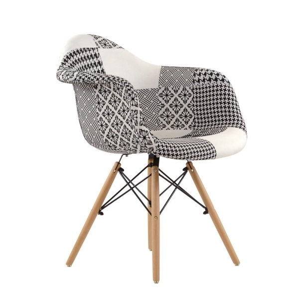 Кресло Patchwork черно-белый