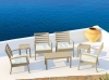 Столик пластиковый журнальный Ocean Side Table бежевый фото в интернет-магазине Stoolmarket