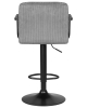 Стул барный KRUGER ARM BLACK серый вельвет
