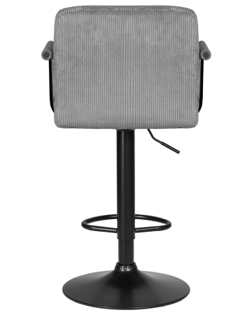 Стул барный KRUGER ARM BLACK серый вельвет
