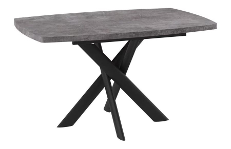 Стол Andres-130 дымчатая керамика, черный