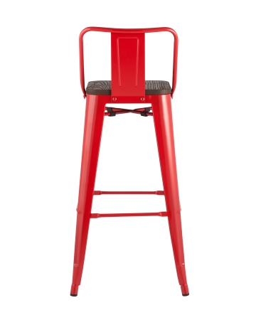 Стул барный TOLIX WOOD со спинкой красный глянцевый 2 шт.
