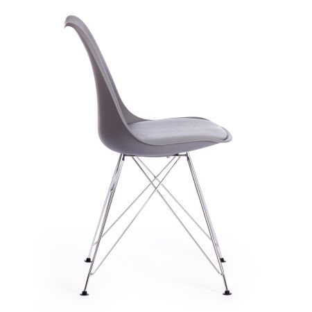 Стул TULIP IRON CHAIR (mod.EC-123) металл и пластик, 54.5*48*83.5 см, серый