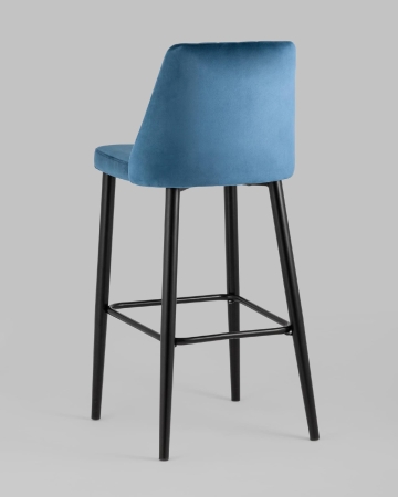 Стул полубарный лофт Альтрон с деревянным сиденьем