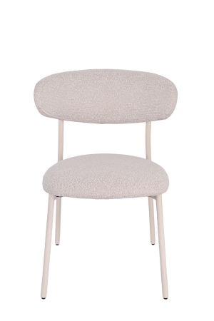 Стул обеденный Ayla серый с белыми ножками