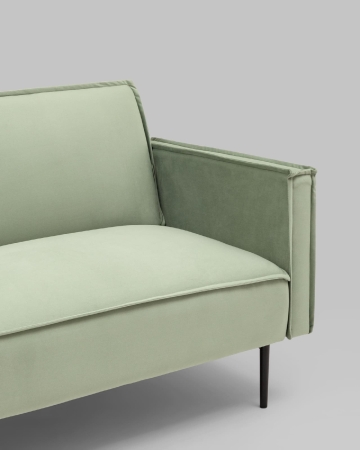 Диван прямой Кассель велюр светло-салатовый Диван прямой Кассель велюр светло-салатовый