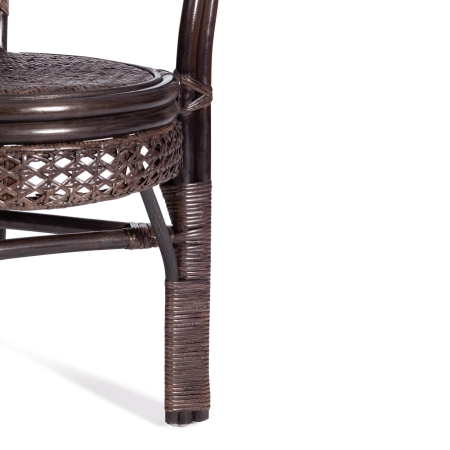 Комплект "PELANGI"  02/15 стол со стеклом + 4 кресла, с подушками