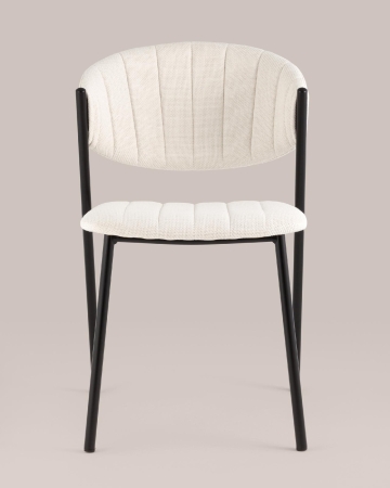 Стул Харпер ткань рогожка молочный