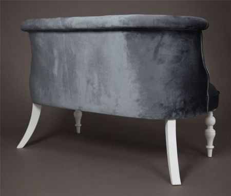 Диван Бархат эмаль белая, 25 - грязно-голубой Диван Бархат эмаль белая, 25 - грязно-голубой