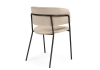 Стул на металлокаркасе Осло темно-бежевый (H-07), черный
