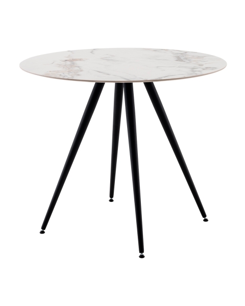 Стол Ники с круглой столешницей из керамики Ice Jade 900 Стол Ники с круглой столешницей из керамики Ice Jade 900