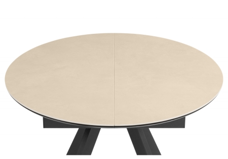 Керамический стол Трейси 90 okara light yellow, черный