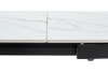 Стол CORNER 120 SINTERED STONE WHITE MARBLE, BLACK