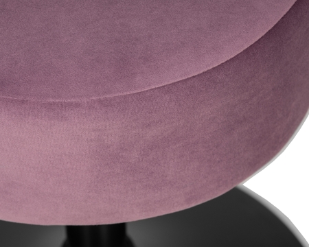 Пуф DANNY черный, пудрово-сиреневый велюр MJ9-52