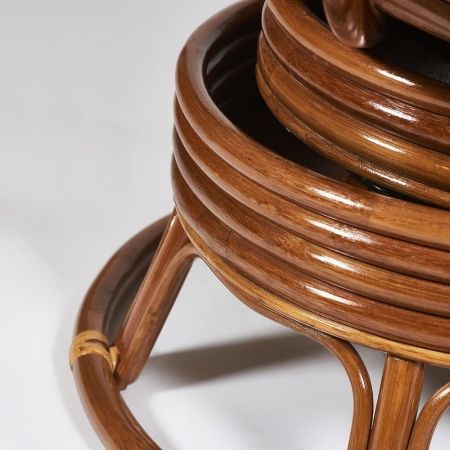 Кресло-качалка "PAPASAN" w 23 и 01 B с подушкой, орех, ткань оранжевый, С 23