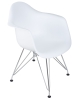 Стул обеденный DAW ножки хром сиденья белый