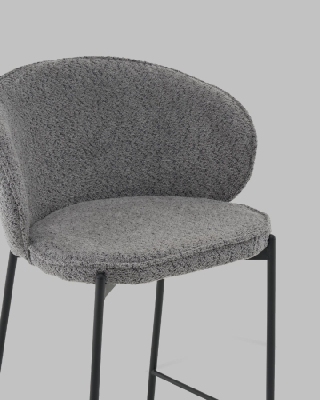 Стул полубарный Тисдейл букле темно-серый