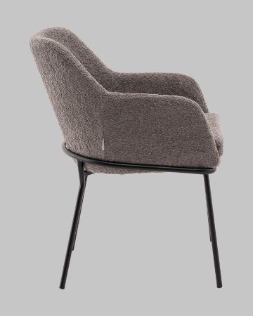 Стул с подлокотниками Кози new ткань букле темно-серый