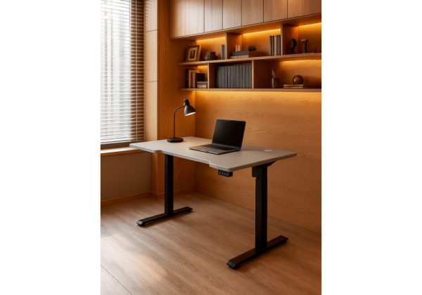 Компьютерный стол Маркос 140х80 светло-серый, черный Компьютерный стол Маркос 140х80 светло-серый, черный