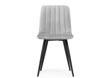 Стул на металлокаркасе Дани серый велюр velutto 52, черный