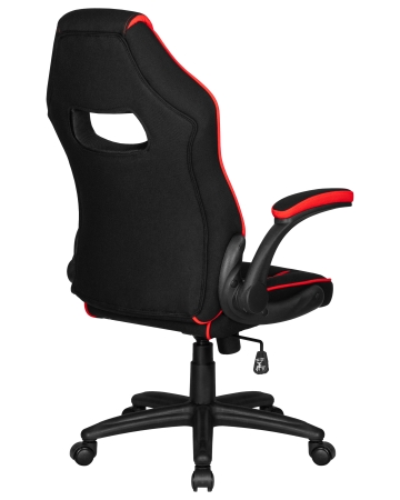 Кресло игровое RICK черно-красная ткань