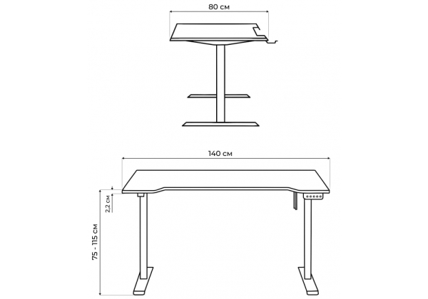 Компьютерный стол Маркос 140х80 голубой, белый Компьютерный стол Маркос 140х80 голубой, белый
