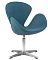 Кресло дизайнерское SWAN (синяя ткань IF6)