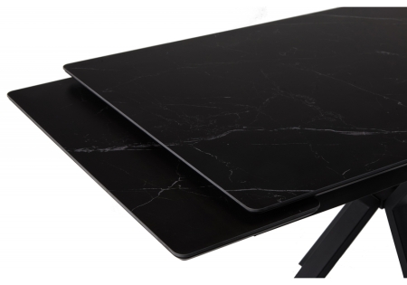 Керамический стол Старлайт 120 (180) х 80 shakespeare black, черный