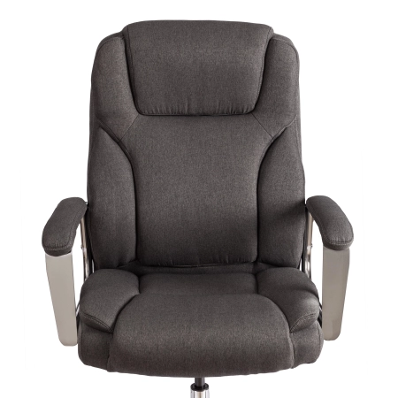 Кресло Appolon серый, ткань и металл, мягкое сиденье, с подлокотниками