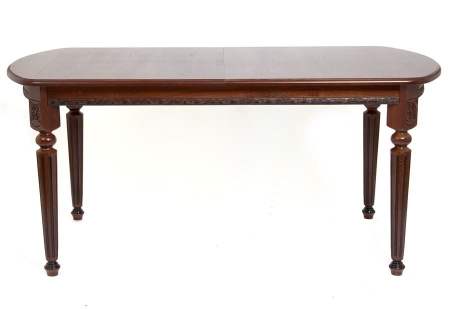 Стол овальный "Милорд-170" 90х170х220 темный орех, патина темная