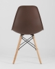 Стул Eames Style DSW коричневый x4 (разборный каркас)
