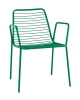 Стул с подлокотниками Дели металл зеленый