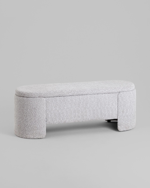 Банкетка Taks с местом для хранения букле светло-серый Банкетка Taks с местом для хранения букле светло-серый