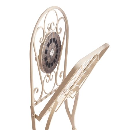 Стул Secret de Maison VICENZA (mod. PL08-7451RV) металл, 36*35*91 см, белый, плитка калейдоскоп