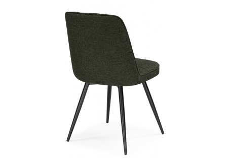 Стул на металлокаркасе Texas 4 поворотный темно-зеленый, черный