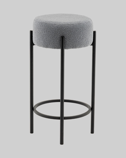 Стул барный Беккет букле светло-серый Стул барный Беккет букле светло-серый