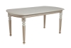 Стол овальный "Милорд-170" 90х170х220 слоновая кость, патина золото