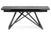 Керамический стол Вилсон 160(220)х89х75 серый мрамор baolai, черный