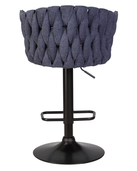 Стул барный LEON синяя ткань LAR-275-29