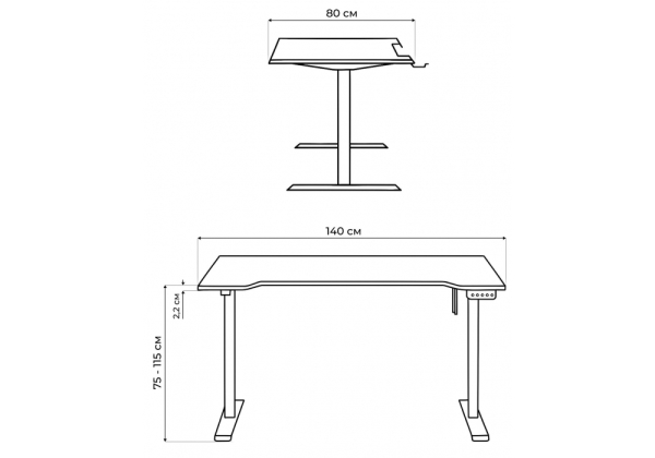 Компьютерный стол Маркос 140х80 зеленый , белый Компьютерный стол Маркос 140х80 зеленый , белый