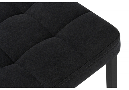 Барный стул Лофт микровелюр катания блэк, черный матовый