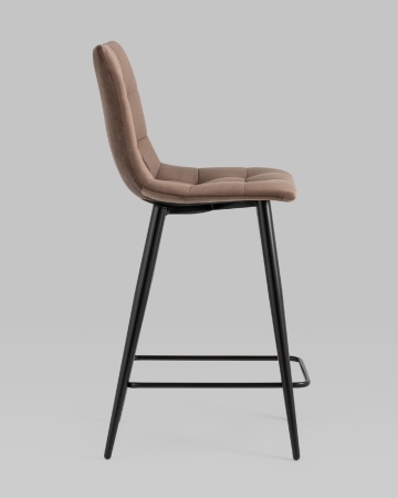 Стул полубарный Джанго велюр коричневый высота сиденья 60 см