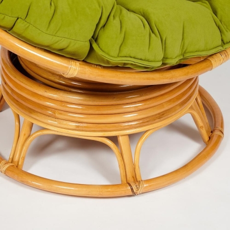 Кресло-качалка "PAPASAN" w 23 и 01 B с подушкой, мед, флок олива, 23 фото в интернет-магазине Stoolmarket