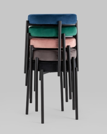 Табурет Рио велюр темно-серый Табурет Рио велюр темно-серый